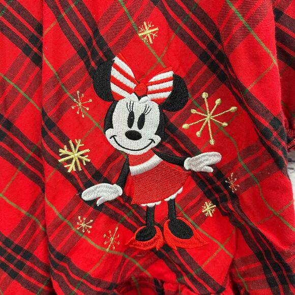 Disney Store Minnie Mouse Long Sleeve Christmas Nightgown Pajama Girl Med 7/8 - Picture 3 of 10